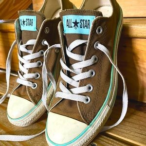 Converse All Star, W9/M7, olive/brown & teal 👟
